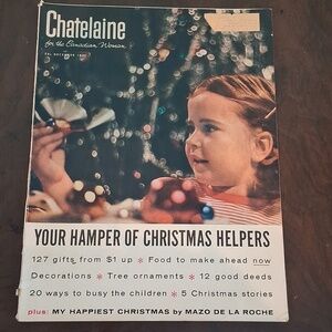 VINTAGE December  1957 Chatelaine magazine
